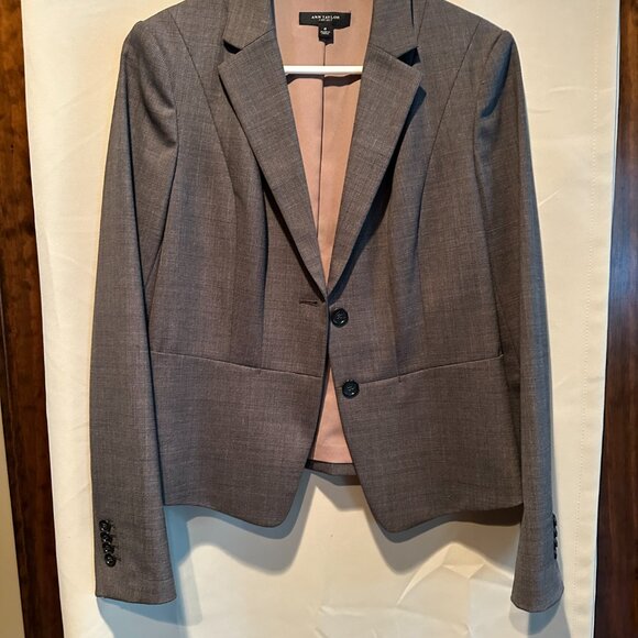 ANN TAYLOR Brown Tweed 2-Piece Business Suit ~ Jacket Size 6 ~ Skirt Size 4 - Picture 3 of 10